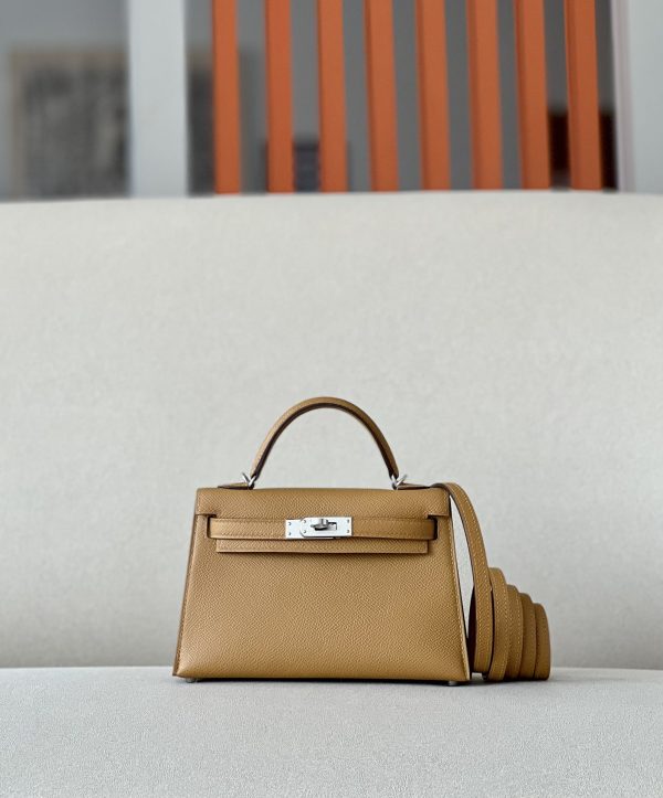 Kelly Mini Epsom Sesame (2S) Palladium Hardware