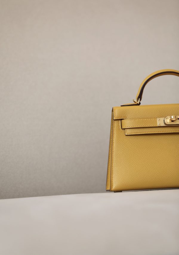 Kelly Mini Epsom Jaune Amber (9D) Gold Hardware - Image 10