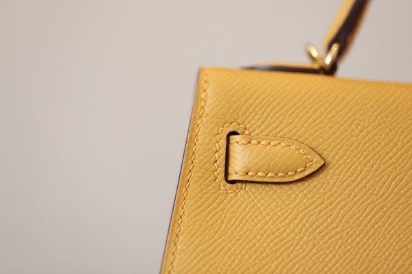 Kelly Mini Epsom Jaune Amber (9D) Gold Hardware - Image 9