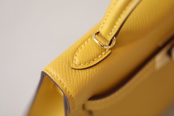 Kelly Mini Epsom Jaune Amber (9D) Gold Hardware - Image 7