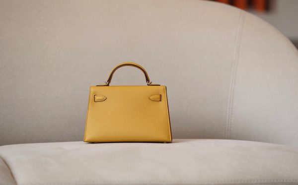 Kelly Mini Epsom Jaune Amber (9D) Gold Hardware - Image 3