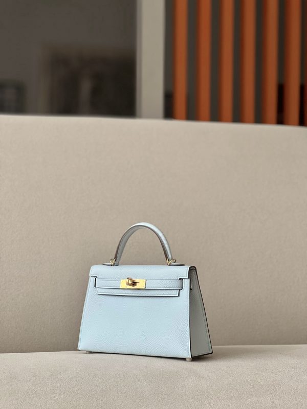 Kelly Mini Epsom Blue Pale (08) Gold Hardware - Image 2
