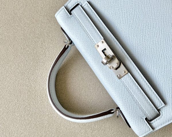 Kelly Mini Epsom Blue Pale (08) Palladium Hardware - Image 6