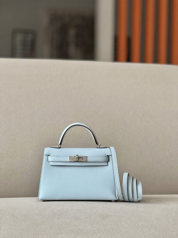 Kelly Mini Epsom Blue Pale (08) Palladium Hardware
