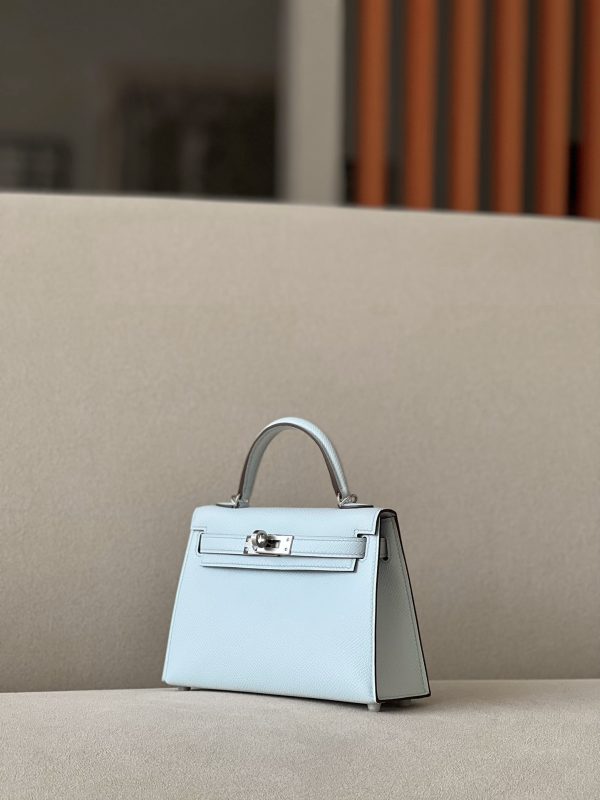 Kelly Mini Epsom Blue Pale (08) Palladium Hardware - Image 2