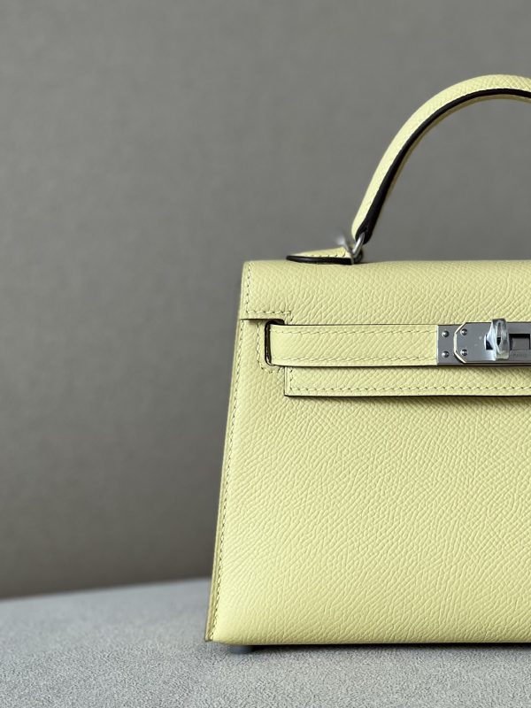 Kelly Mini Epsom Jaune Poussin (1Z) Palladium Hardware - Image 9