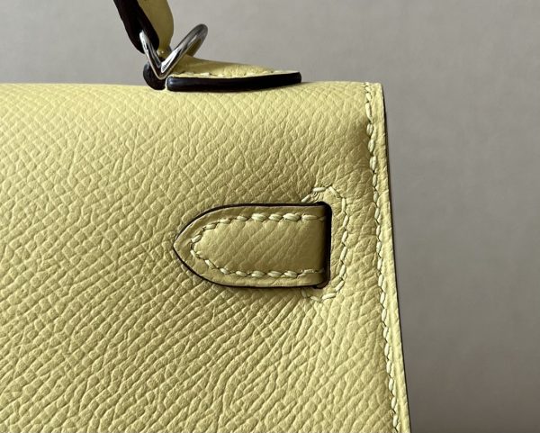 Kelly Mini Epsom Jaune Poussin (1Z) Palladium Hardware - Image 7