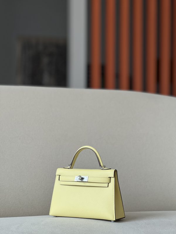 Kelly Mini Epsom Jaune Poussin (1Z) Palladium Hardware - Image 3
