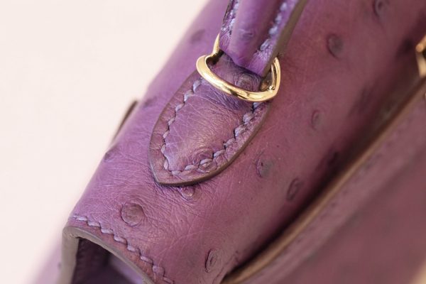 Kelly Mini Ostrich Anemone (P9) Gold Hardware - Image 7