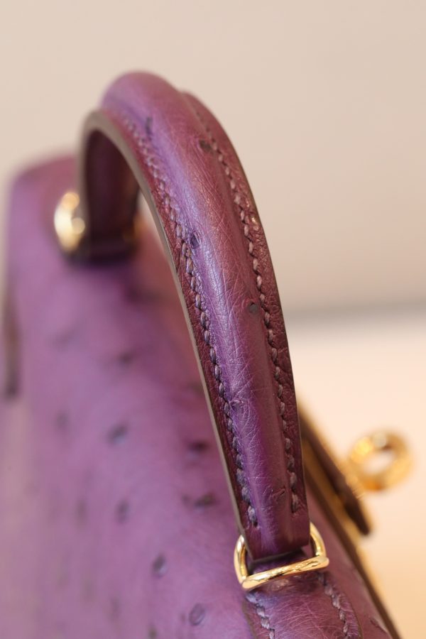 Kelly Mini Ostrich Anemone (P9) Gold Hardware - Image 12