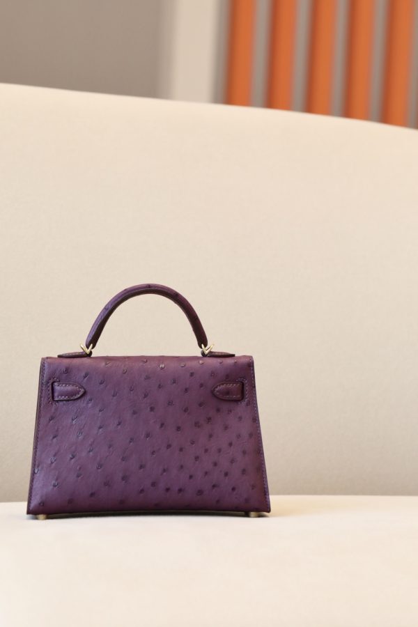 Kelly Mini Ostrich Anemone (P9) Gold Hardware - Image 3