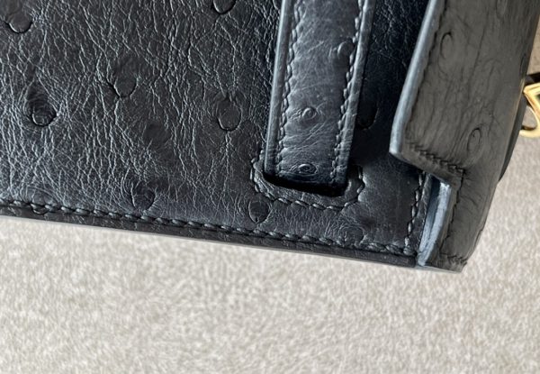 Kelly Mini Ostrich Nior (89) Gold Hardware - Image 5