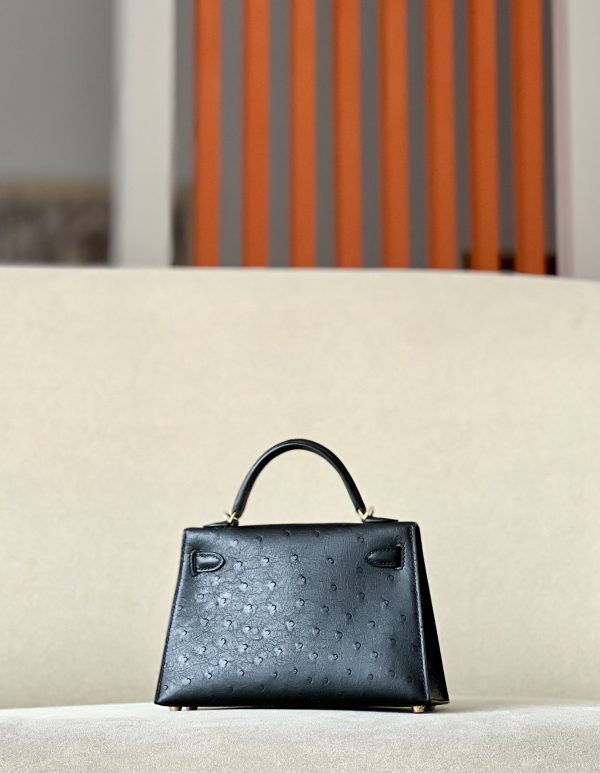 Kelly Mini Ostrich Nior (89) Gold Hardware - Image 3