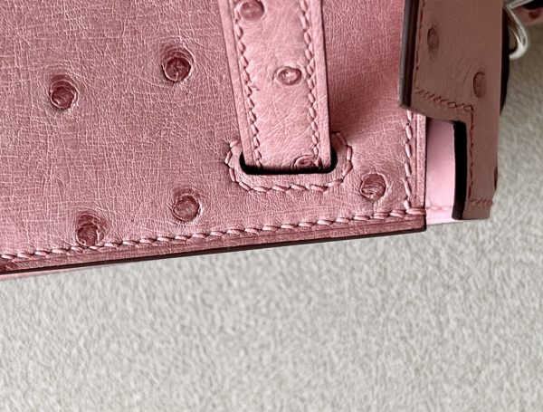 Kelly Mini Ostrich Terre Cuite (94) Palladium Hardware - Image 5