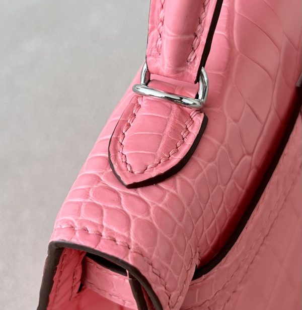 Kelly Mini Alligator Rose Confetti (1Q) Palladium Hardware - Image 9