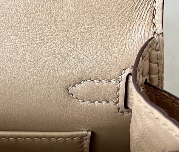 Kelly Mini Alligator Chai (0M) Gold Hardware - Image 6