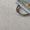 Kelly Mini Ostrich Blue Glacier (8U) Gold Hardware - Image 10