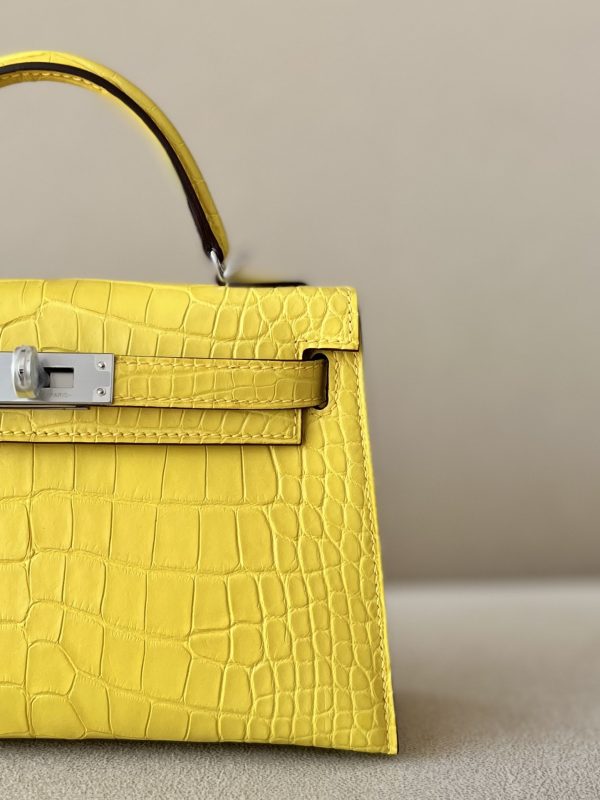 Kelly Mini Alligator Mimosa (M9) Palladium Hardware - Image 10