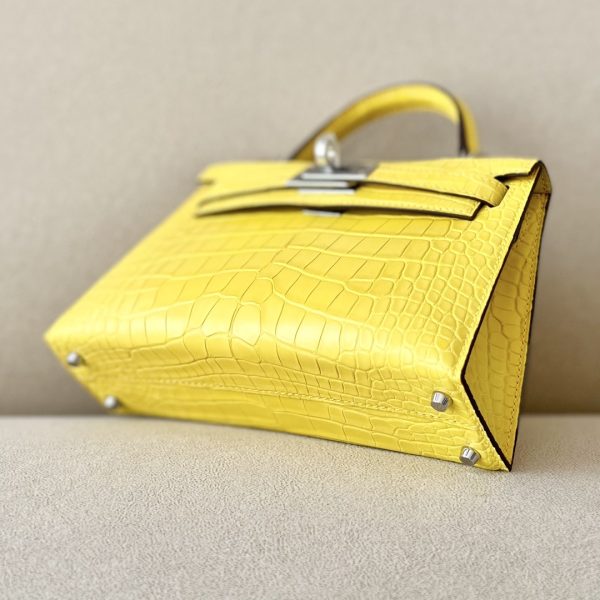 Kelly Mini Alligator Mimosa (M9) Palladium Hardware - Image 4