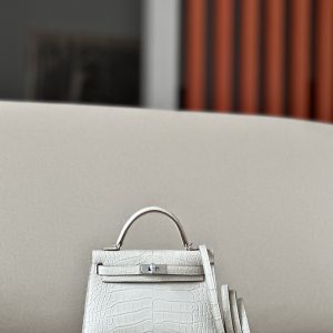Kelly Mini Alligator Beton (8L) Palladium Hardware