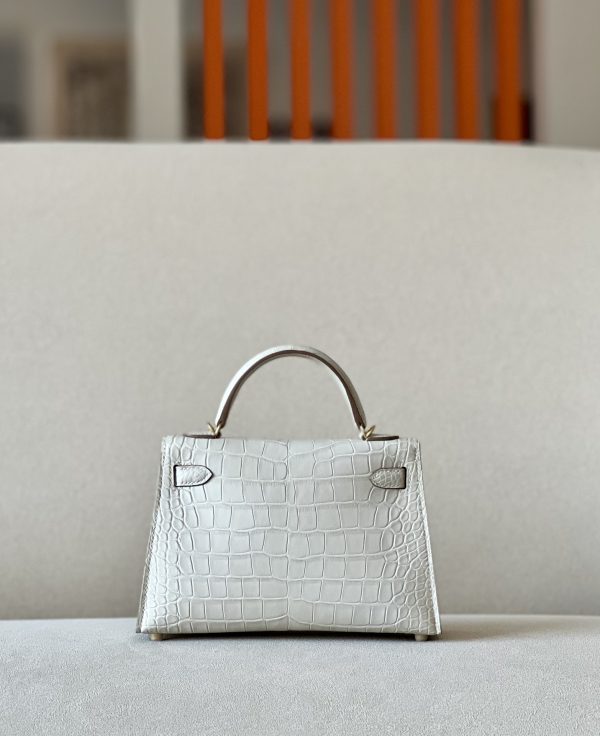 Kelly Mini Alligator Beton (8L) Gold Hardware - Image 3