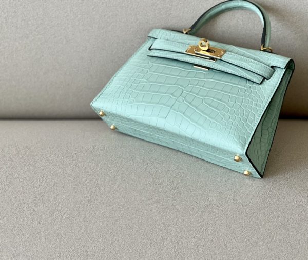Kelly Mini Alligator Vert Dfau (6U) Gold Hardware - Image 4