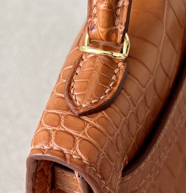 Kelly Mini Alligator Gold (37) Gold Hardware - Image 9