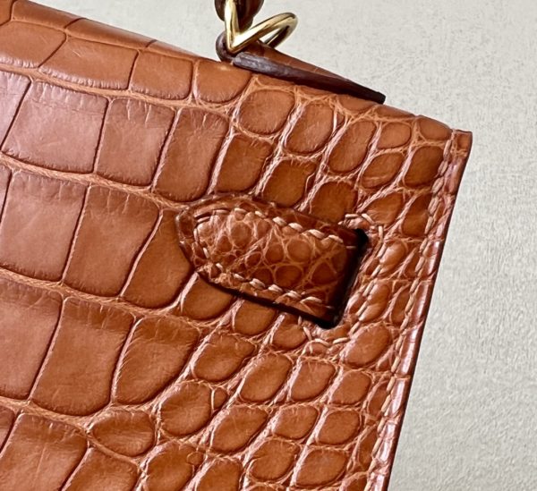 Kelly Mini Alligator Gold (37) Gold Hardware - Image 8