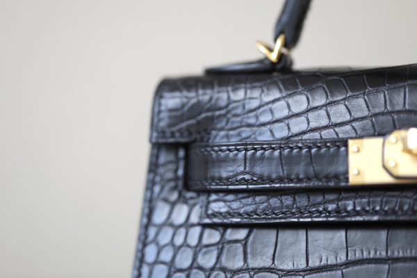 Kelly Mini Alligator Nior (89) Gold Hardware - Image 8
