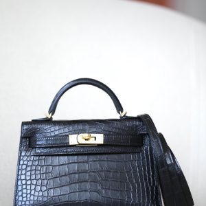 Kelly Mini Alligator Nior (89) Gold Hardware