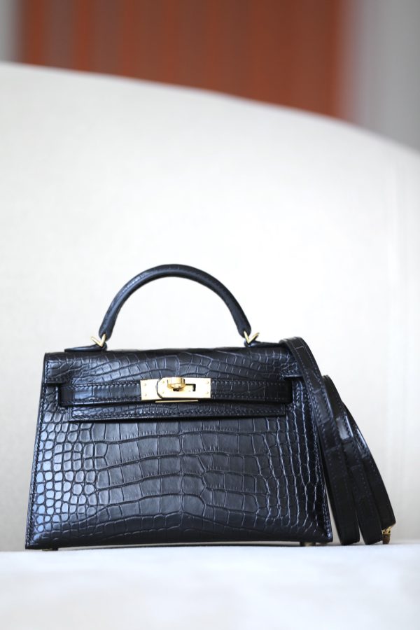 Kelly Mini Alligator Nior (89) Gold Hardware