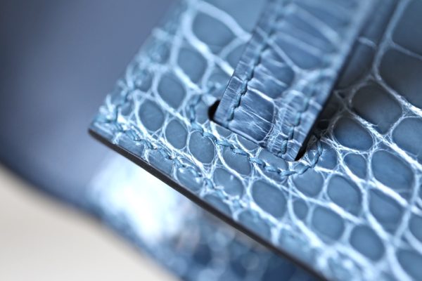 Kelly Mini Alligator Blue Jean (75) Palladium Hardware - Image 10