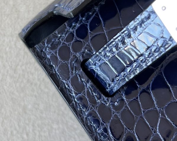 Kelly Mini Alligator Blue Encre (M3) Palladium Hardware - Image 5