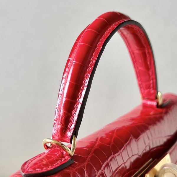 Kelly Mini Alligator Braise (95) Gold Hardware - Image 9