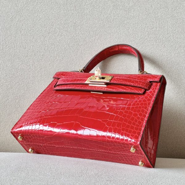 Kelly Mini Alligator Braise (95) Gold Hardware - Image 6