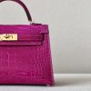 Kelly Mini Alligator Rose Sheherazade (J5) Gold Hardware - Image 10