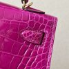 Kelly Mini Alligator Rose Sheherazade (J5) Gold Hardware - Image 8