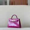 Kelly Mini Alligator Rose Sheherazade (J5) Gold Hardware - Image 2