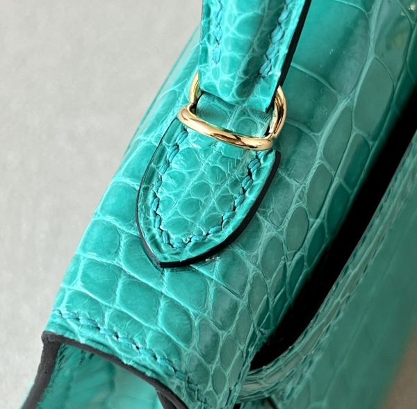 Kelly Mini Alligator Vert Jade (O6) Gold Hardware - Image 9