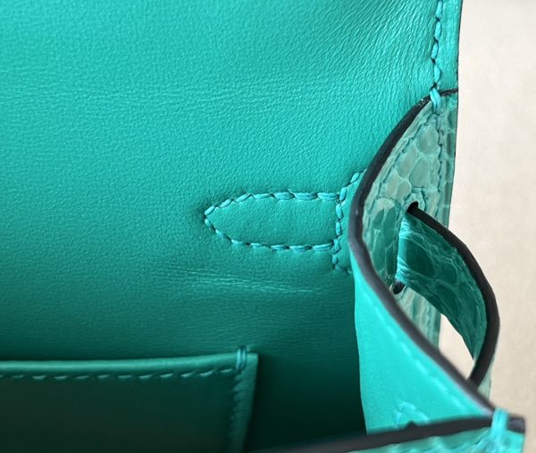 Kelly Mini Alligator Vert Jade (O6) Gold Hardware - Image 6