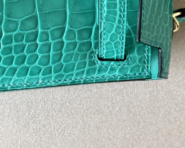 Kelly Mini Alligator Vert Jade (O6) Gold Hardware - Image 5
