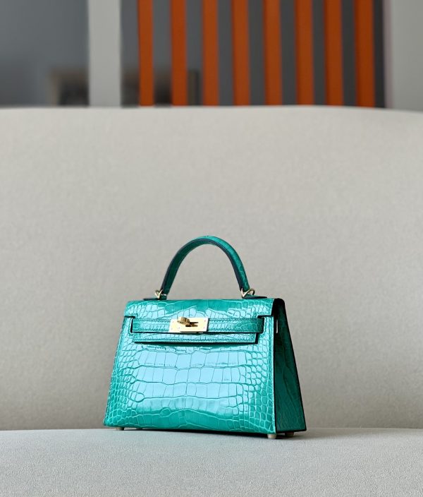 Kelly Mini Alligator Vert Jade (O6) Gold Hardware - Image 2
