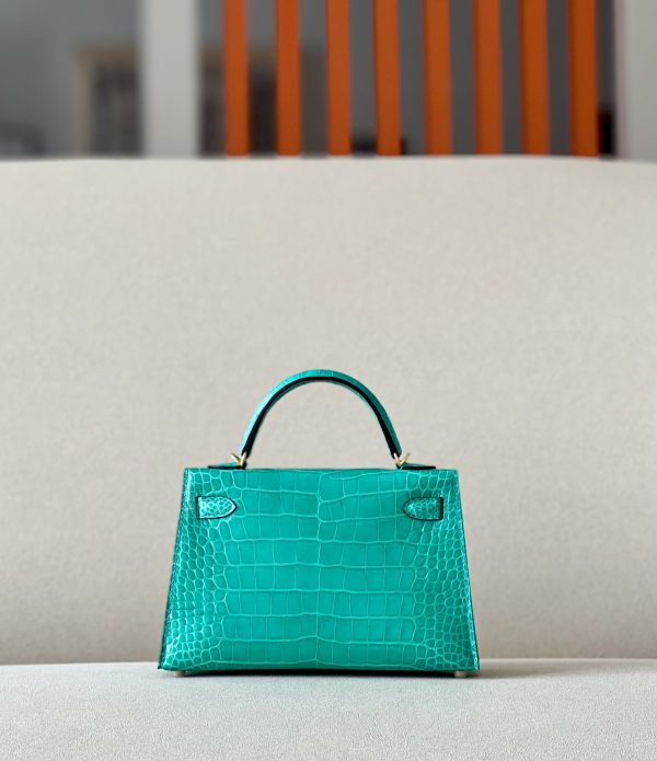Kelly Mini Alligator Vert Jade (O6) Gold Hardware - Image 3