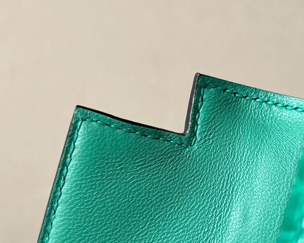 Kelly Mini Alligator Vert Jade (O6) Palladium Hardware - Image 7