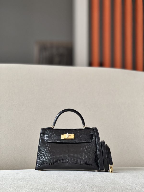 Kelly Mini Alligator Nior (89) Gold Hardware