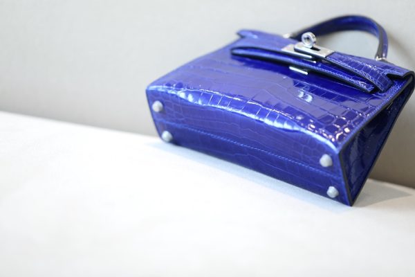 Kelly Mini Alligator Bleu electrique (7T) Palladium Hardware - Image 8
