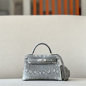 Kelly Mini Lizard Ombre (1B) Palladium Hardware