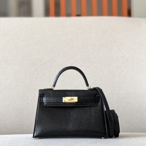 Kelly Mini Lizard Nior (89) Gold Hardware
