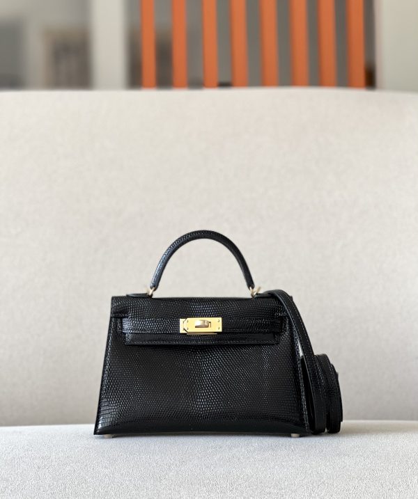 Kelly Mini Lizard Nior (89) Gold Hardware