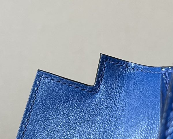 Kelly Mini Lizard Blue Saphir (73) Gold Hardware - Image 5